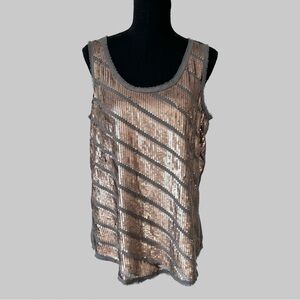 LOFT by Ann Taylor Sequin Sleeveless Tank Top